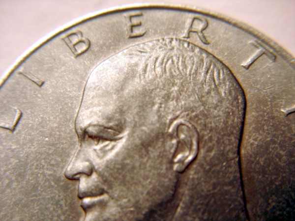 1977-P-Eisenhower-Dollar--Improperly-Annealed